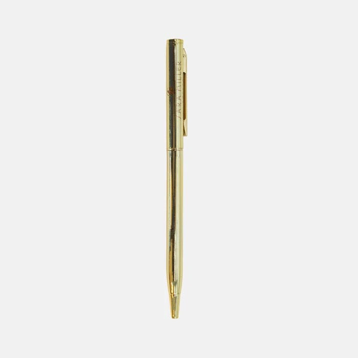 Sara Miller -  Elegant Bird - Small Wire Notepad &amp; Pen - Pink/Gold