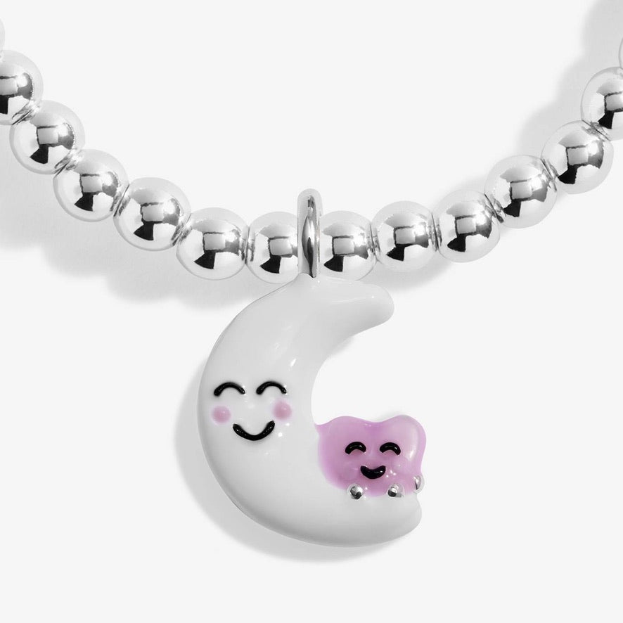 Jomees KIDS - A Little Love You to The Moon &amp; Back -  Silver Stretch Bracelet