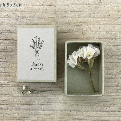 East of India Matchbox - Dried Flowers - Thanks a Bunch