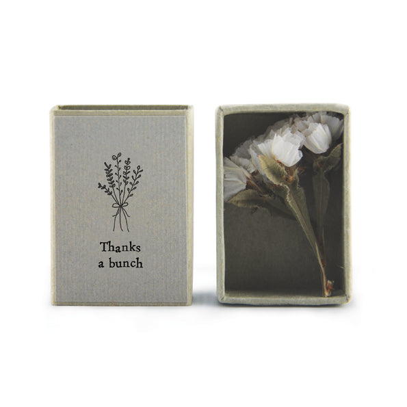 East of India Matchbox - Dried Flowers - Thanks a Bunch