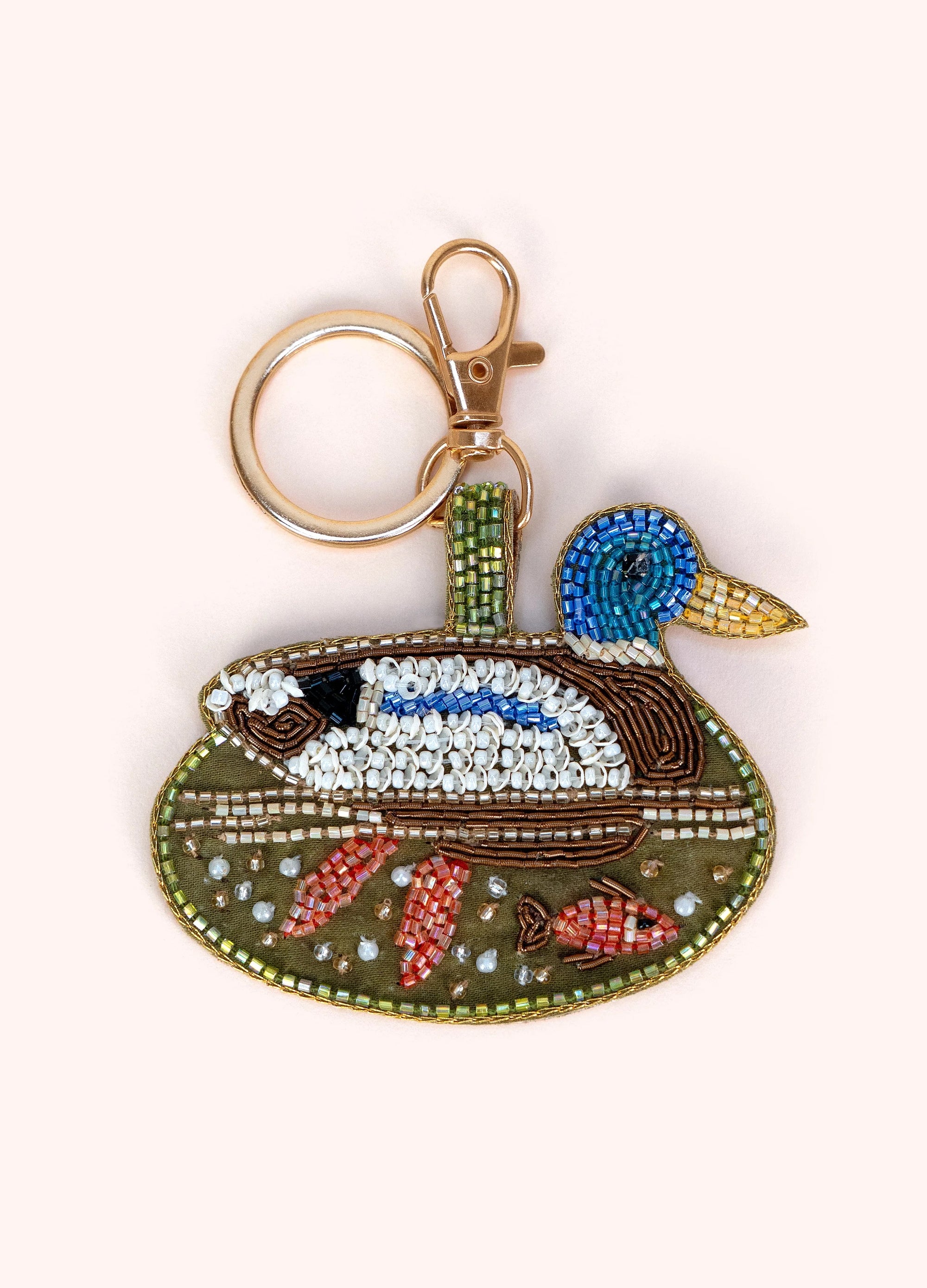 Powder - Duck - Beaded Keyring