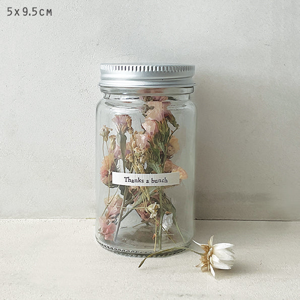 East of India Dried Flowers in a Jar - Thanks a Bunch