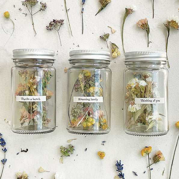 East of India Dried Flowers in a Jar - Thanks a Bunch