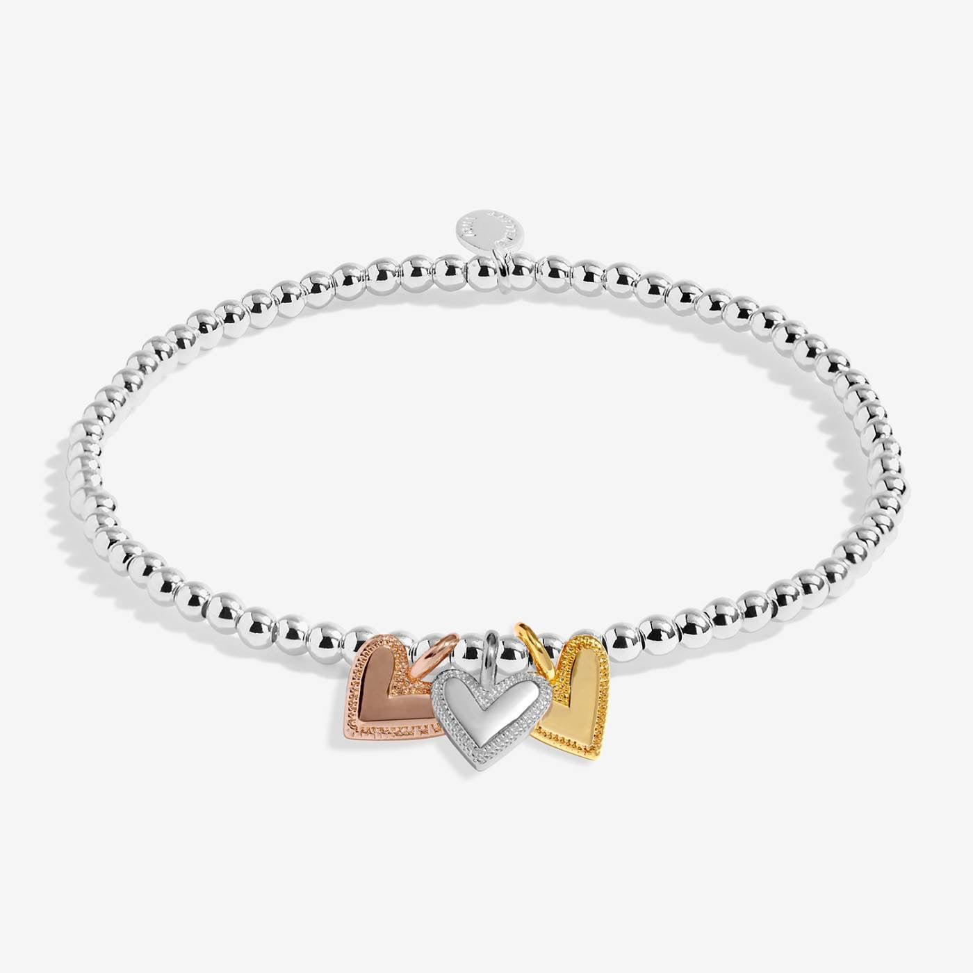 Joma Jewellery - Charmed Moments - A Little 'New Chapter' - Three Tone Charm Bracelet