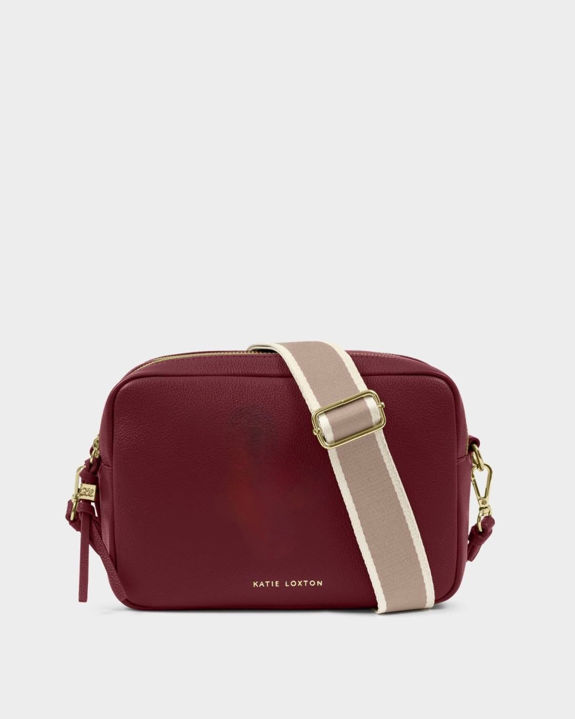 Katie Loxton - Lottie - Large Double Zip Crossbody Bag - Cherry