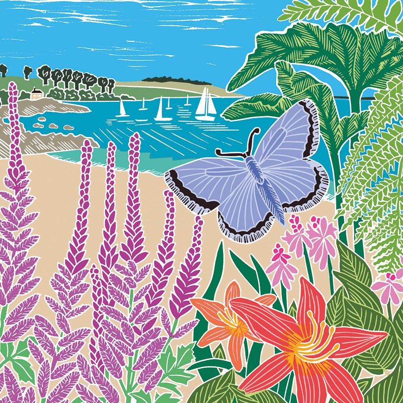 The Art File -Seaside Butterfly - Nature Trail Collection by Kate Heiss Blank Card