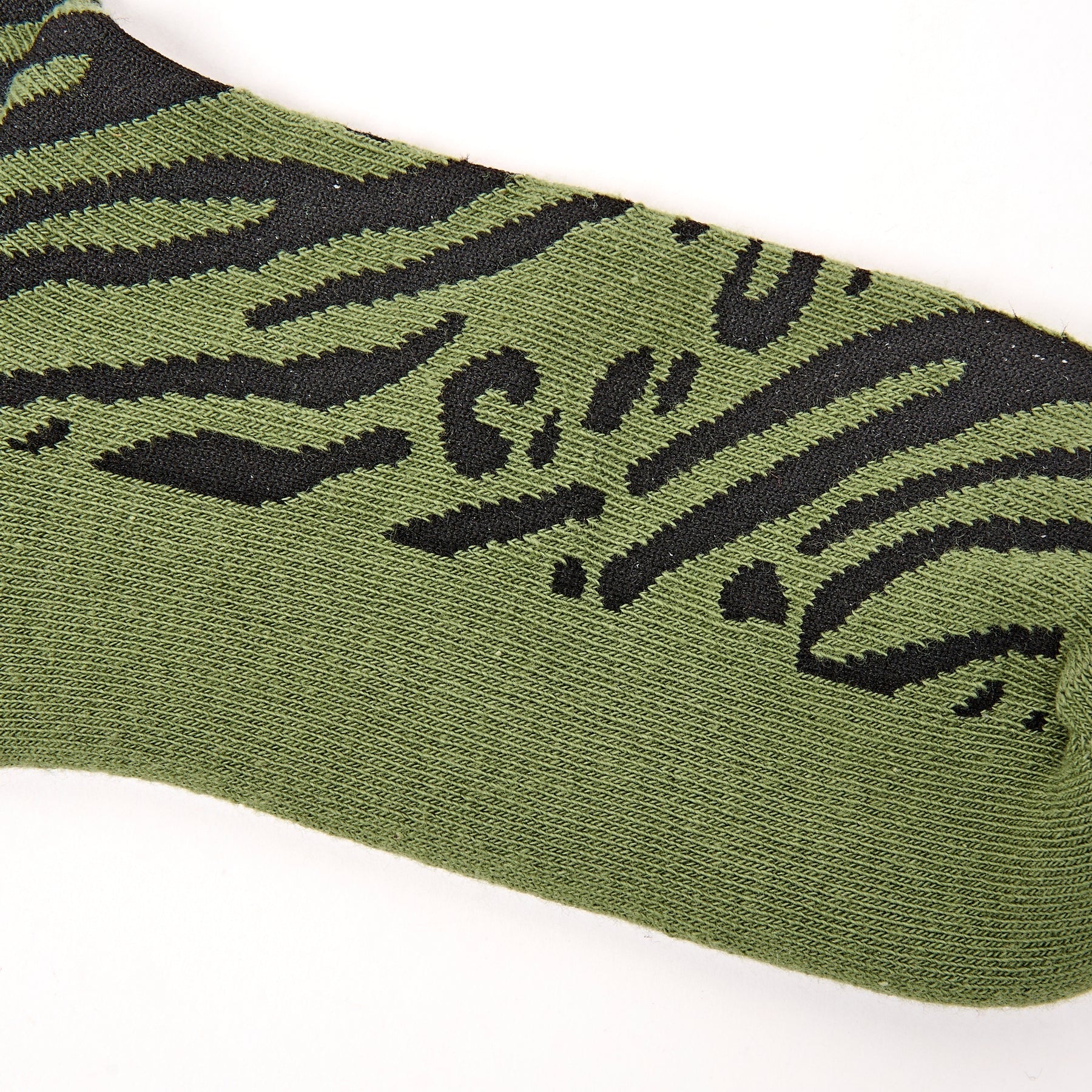 ROKA Wimbledon Ladies Ankle Crew Socks - Mixed Animal - Artichoke Green
