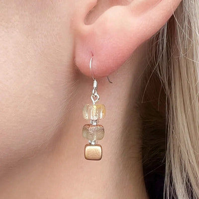Carrie Elspeth CIWB Cubes Earrings - Sandstone