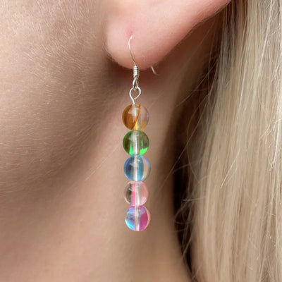 Carrie Elspeth Mermaid Globes Beaded Earrings - Multi Pastels