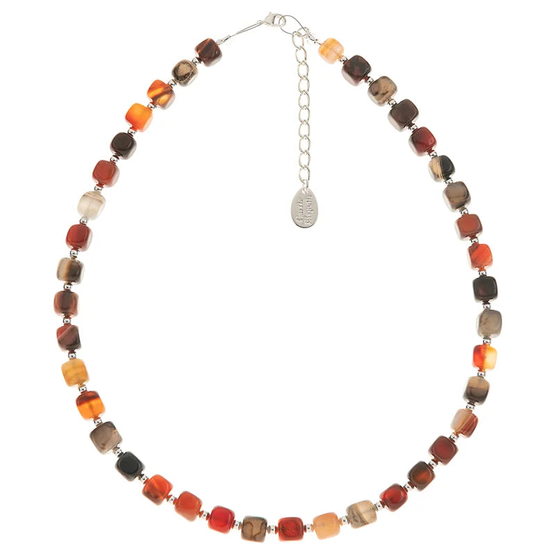Carrie Elspeth Autumn Agate Full Necklace - Multi Browns