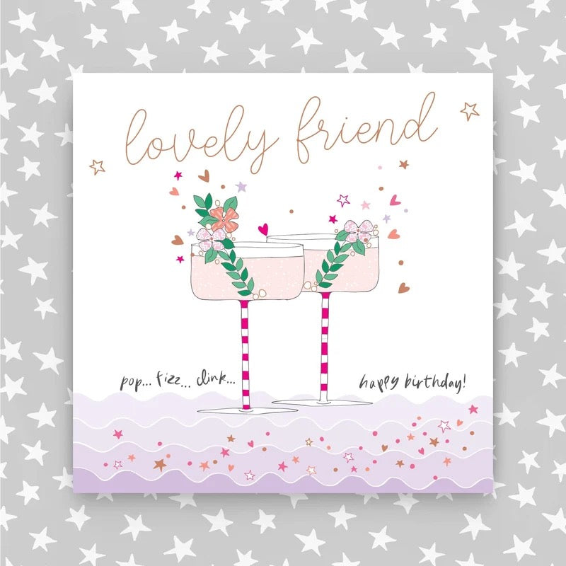 Molly Mae Lovely Friend Cocktails And Flowers Birthday Card