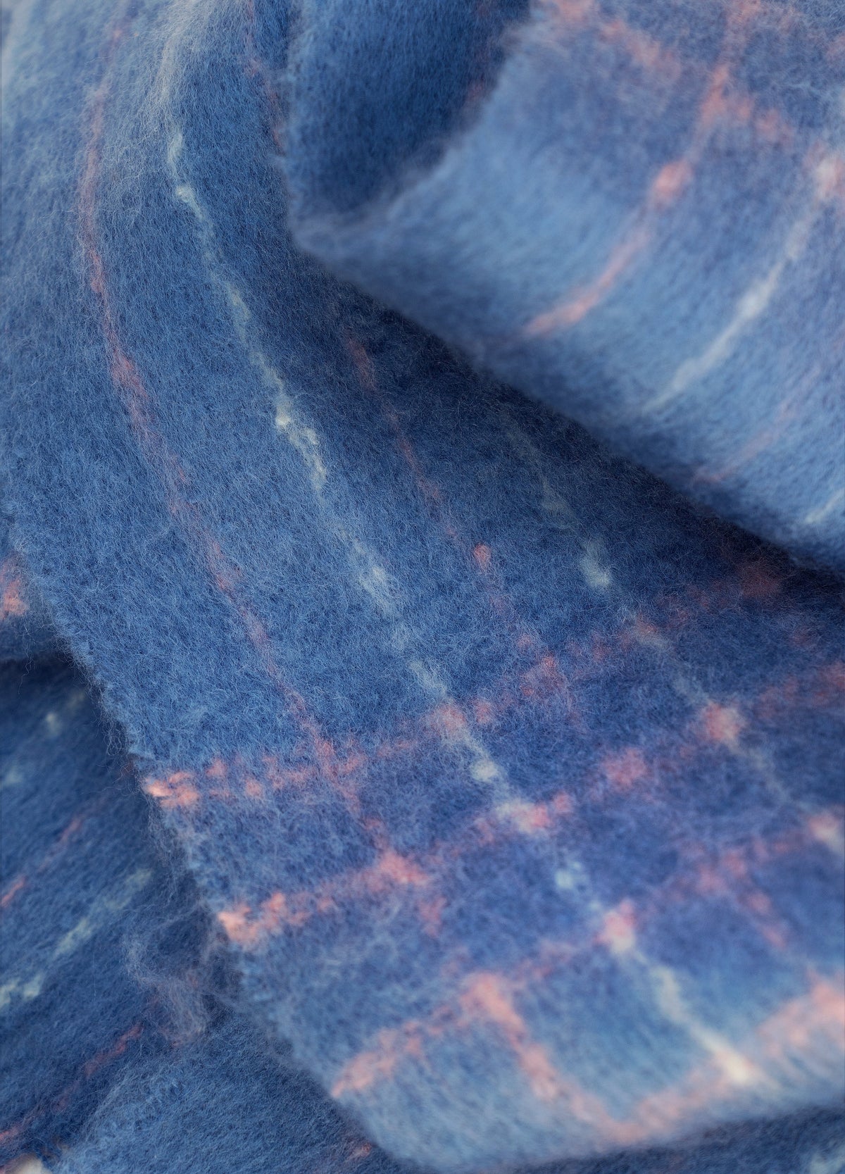 Powder - Angelica - Cosy Tassel Scarf - Navy (Denim Blue Multi)