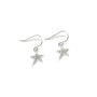 Oria Pave Abstract Star Drop Earrings - Silver - Clementine Jewellery