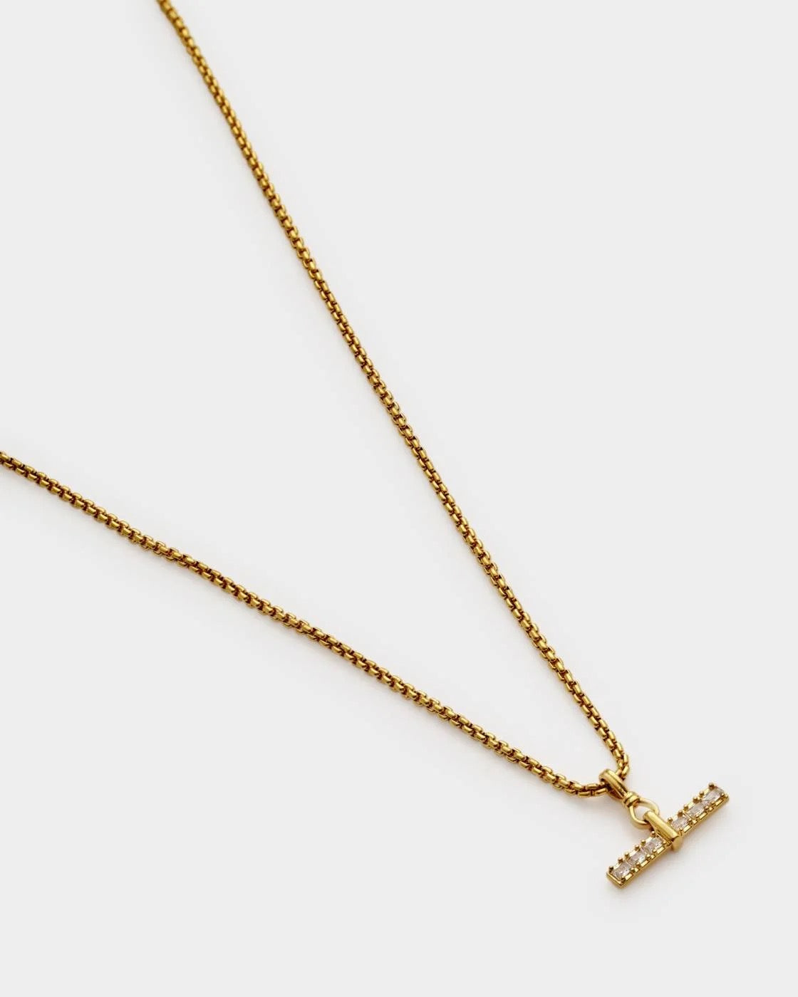 Katie Loxton Waterproof Jewellery - Lustre T-Bar - Gold Heart Necklace