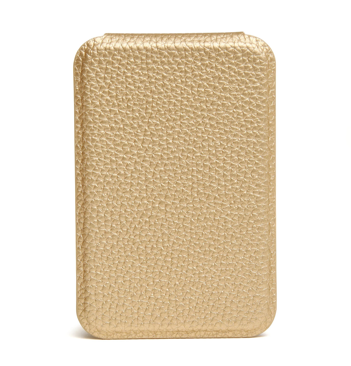 Alice Wheeler - Faux Leather - Mini Folding Compact Mirror - Gold
