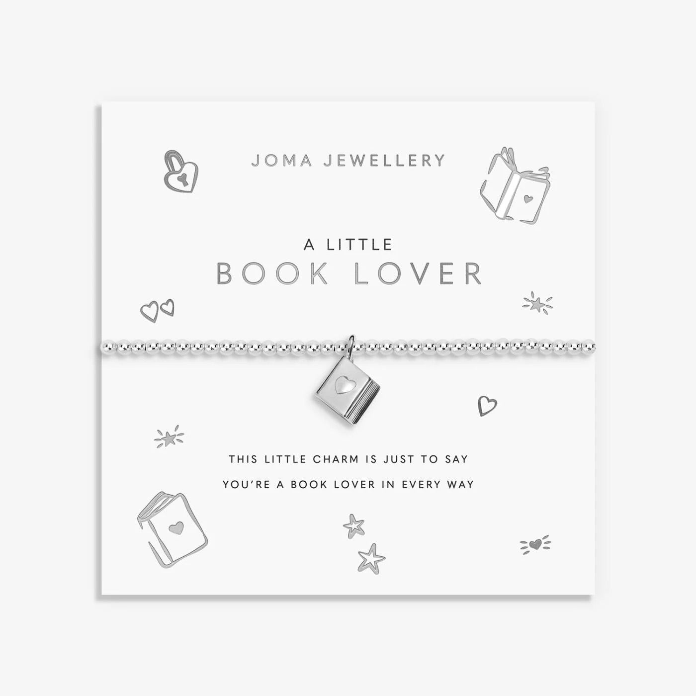 Joma Jewellery - 'A Little Book Lover' - Silver Plated Bracelet