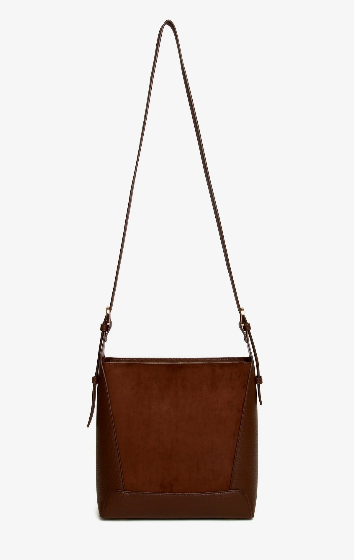 Alice Wheeler - Suede Kensington - Medium Crossbody Bag - Chocolate