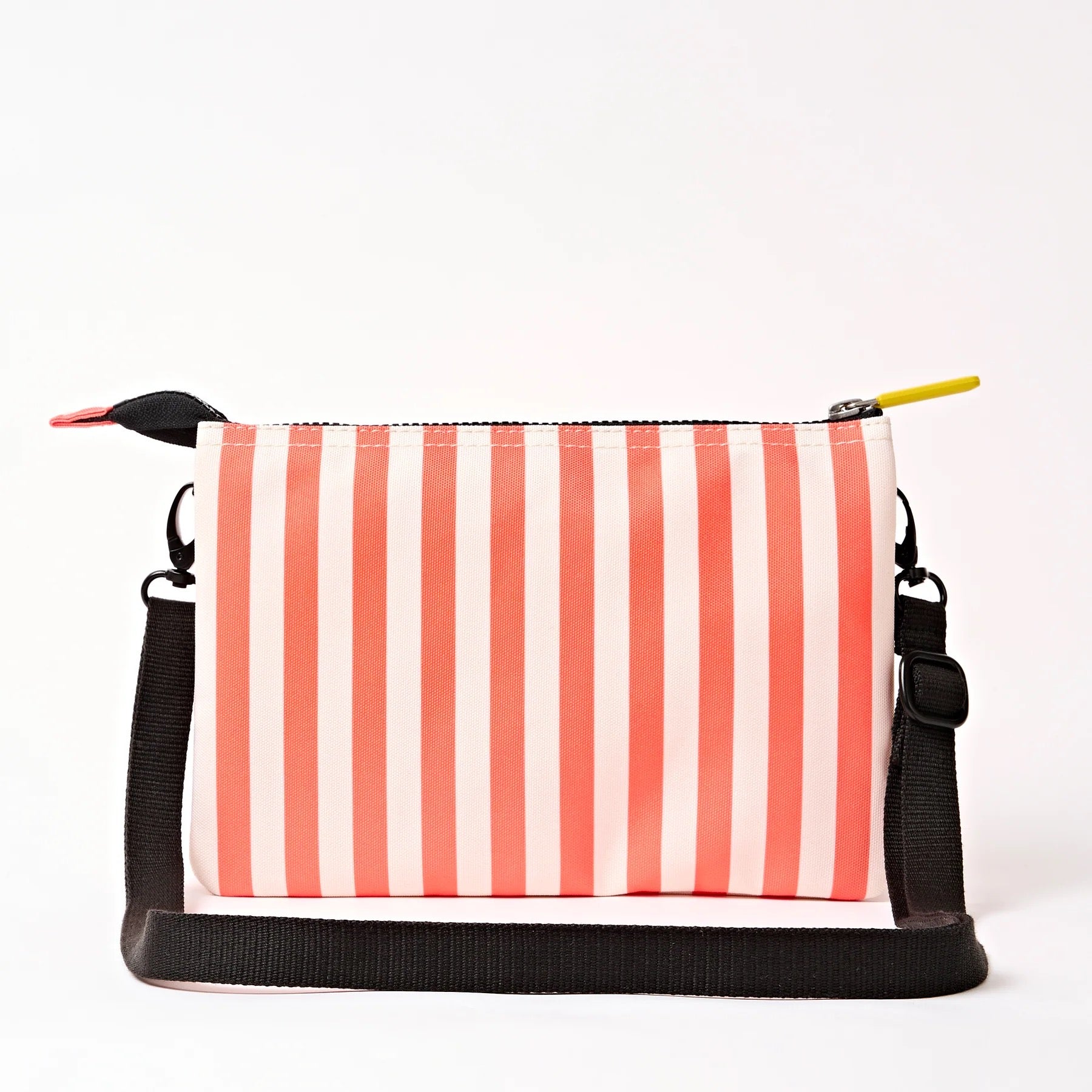 Roka Carnaby XL Crossbody-Recycled Canvas - Coral Stripe
