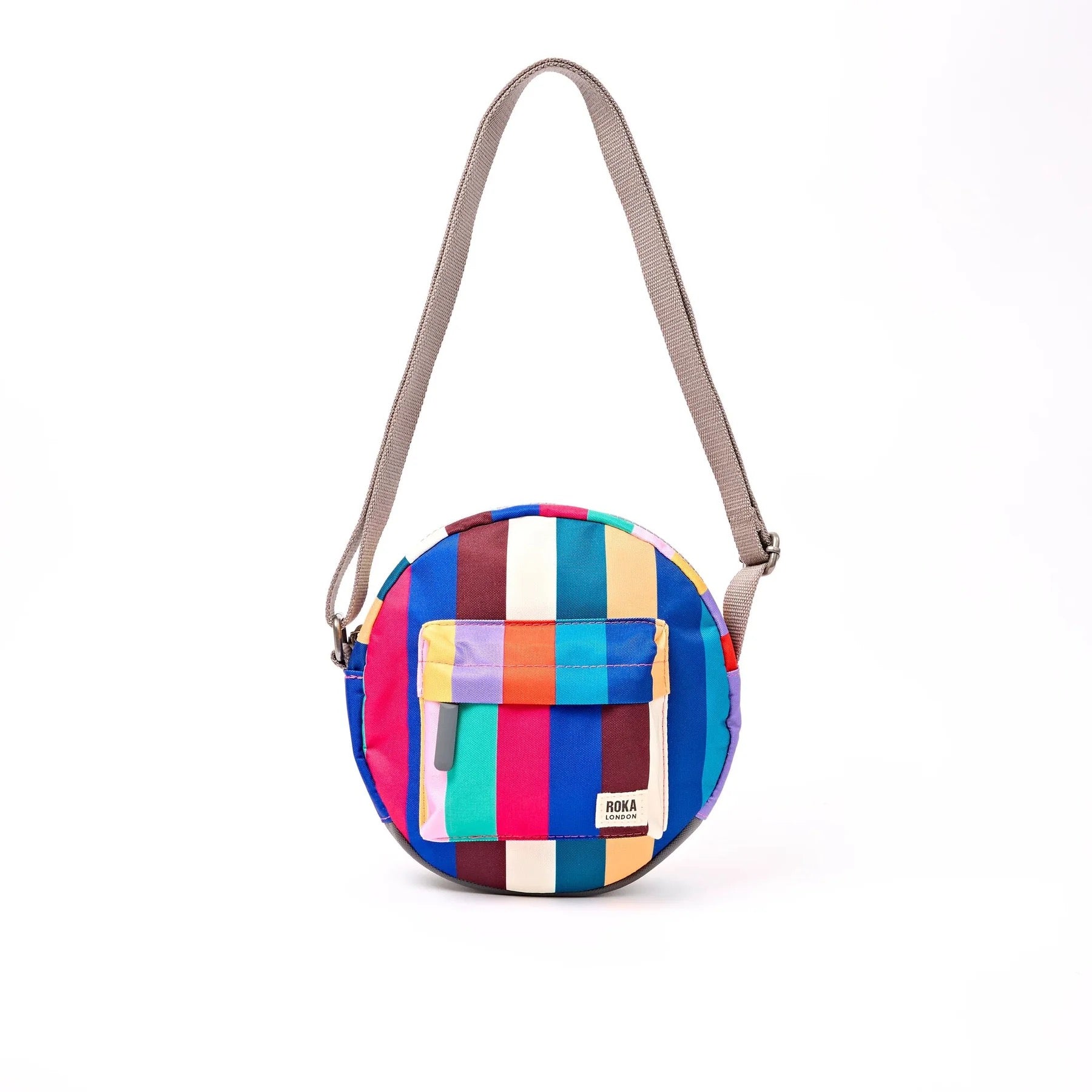 Roka Paddington B Round - Crossbody Bag -Sustainable Canvas - Wide Multi Stripe (Limited Edition) (Copy) (Copy)