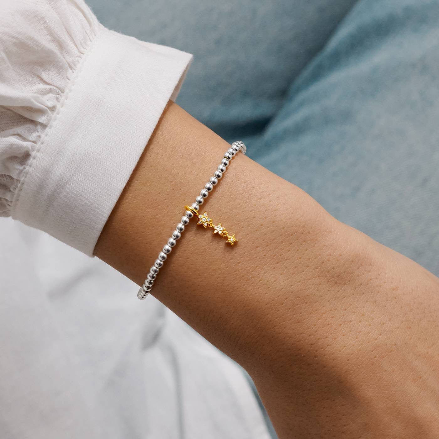 Joma Jewellery - 'A Little Magical Birthday Wish' - Silver &amp; Gold Plated Bracelet