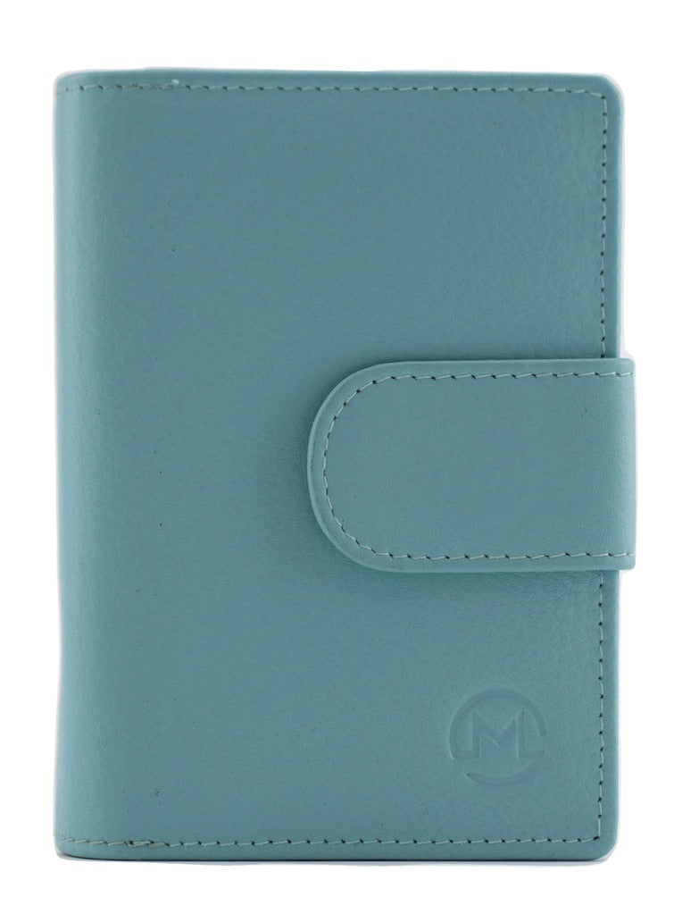 Mala Leather Origin Small Tab Purse with RFID Protection (3118 5)- Turquoise