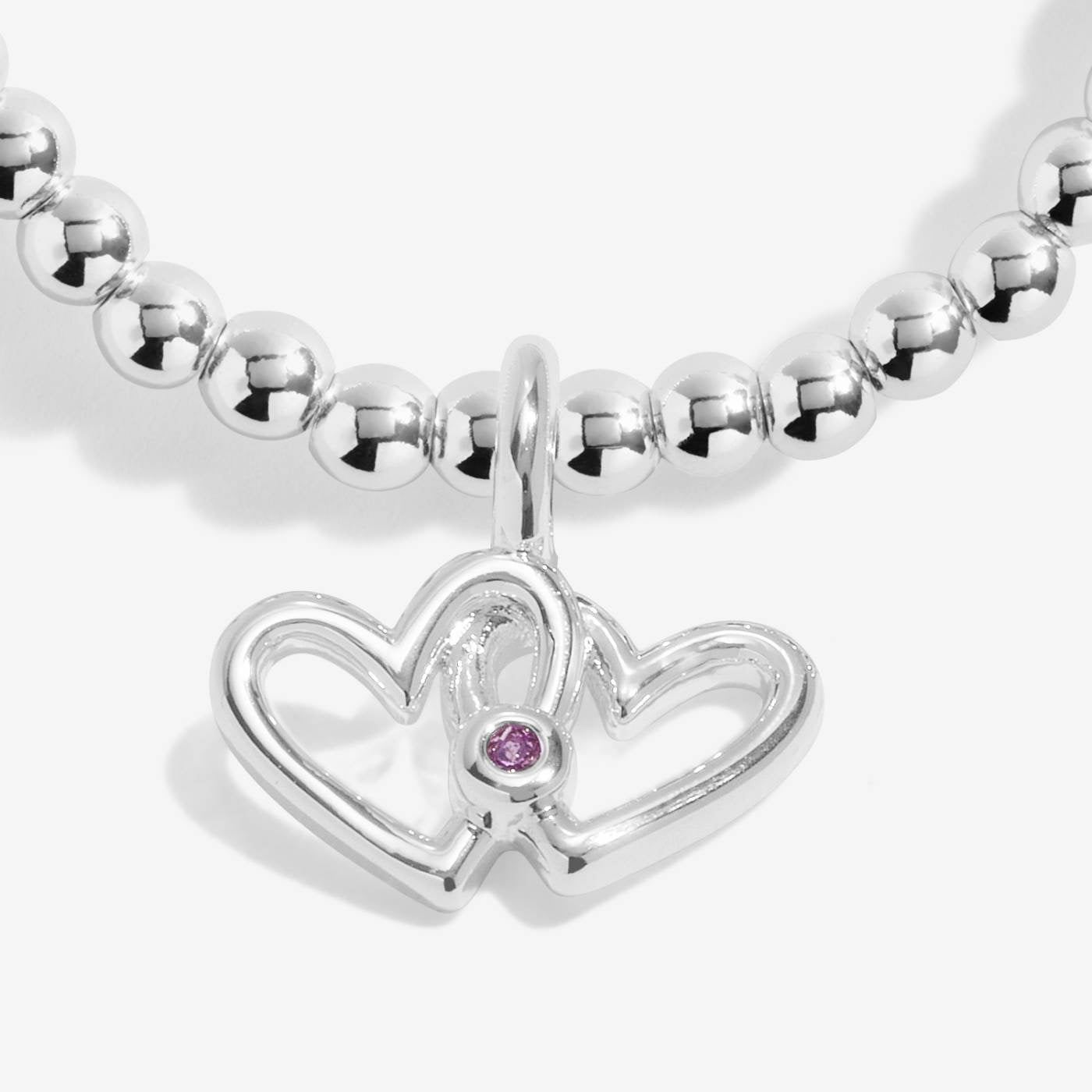 Joma Jewellery KIDS Confetti - Best Bestie -  Silver Stretch Bracelet