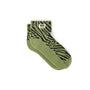 ROKA Wembley Ladies Trainer Ankle Socks - Mixed Animal - Artichoke Green