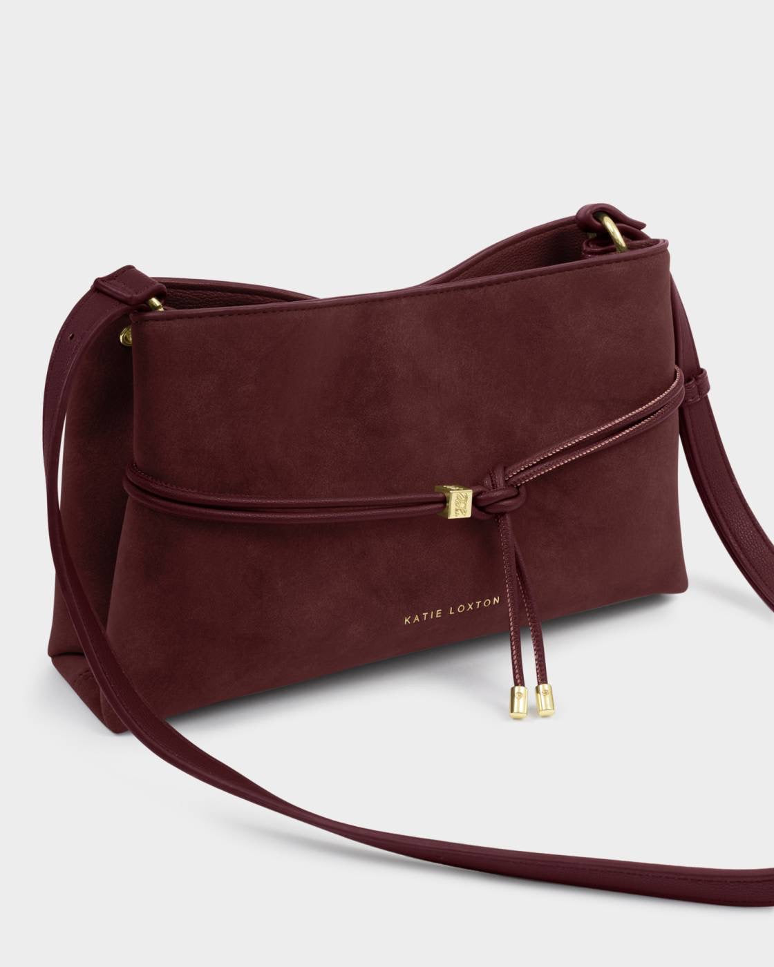 Katie Loxton - Lori -Small Crossbody Handbag - Cherry Suedette