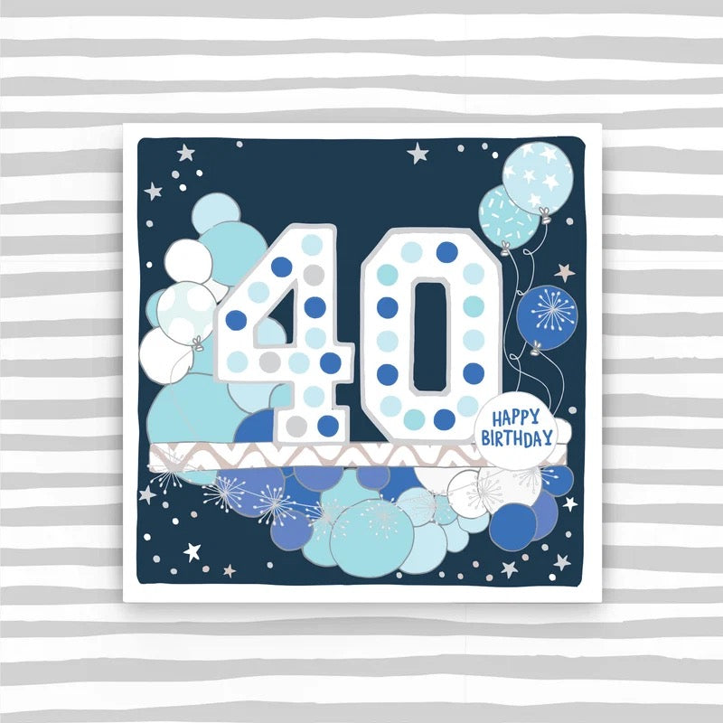 40 - Stars And Balloons Birthday Card - Molly Mae