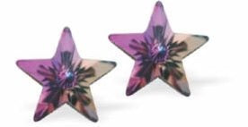 Byzantium 10mm Austrian Crystal Star Studs - Vitrail