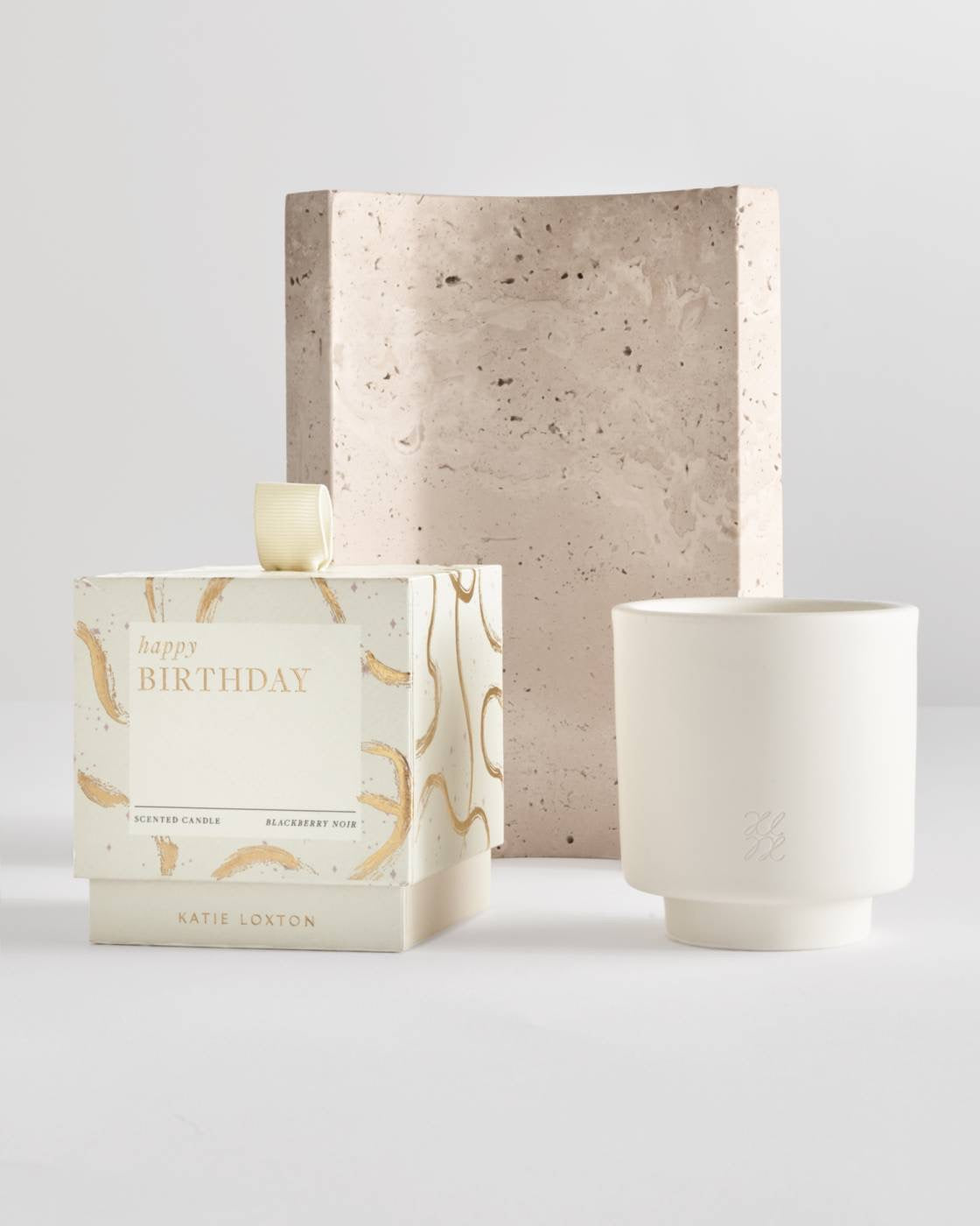 Katie Loxton - Happy Birthday - Sentiment Soy Wax Candle - Blackberry Noir
