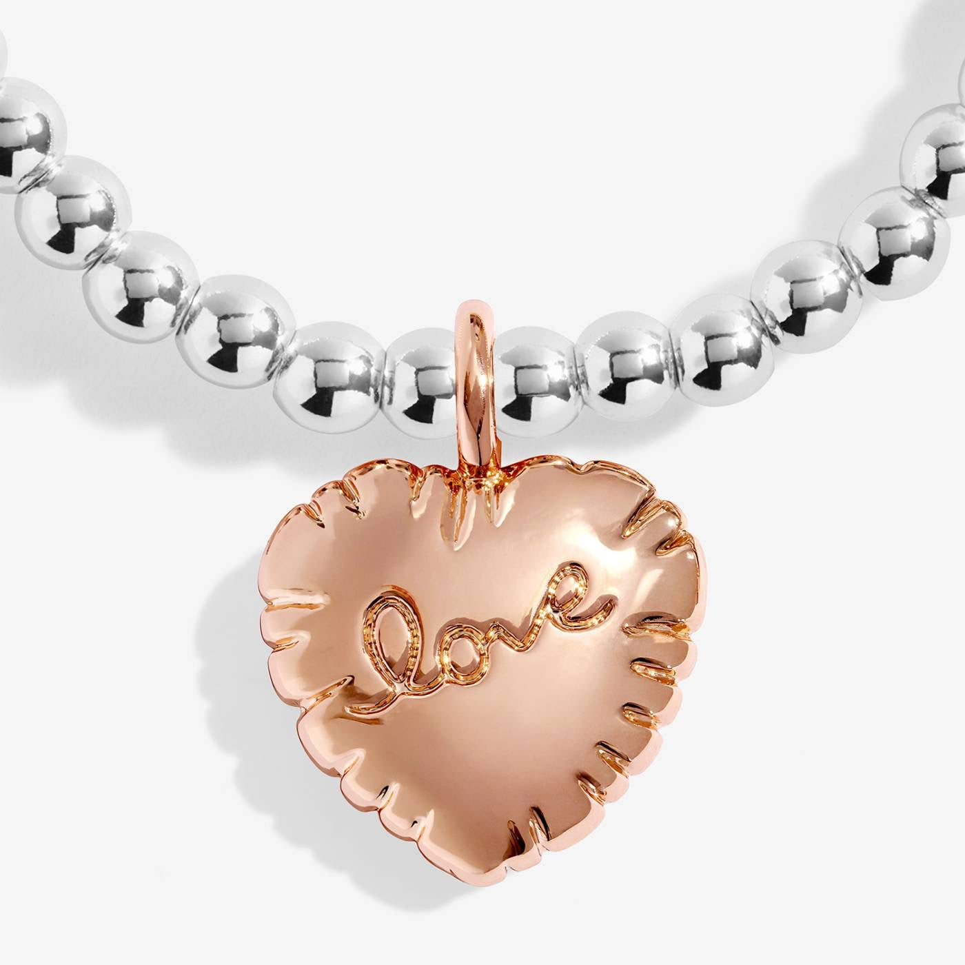 Joma Jewellery - 'A Little Birthday Love' - Silver &amp; Rose Gold Plated Bracelet