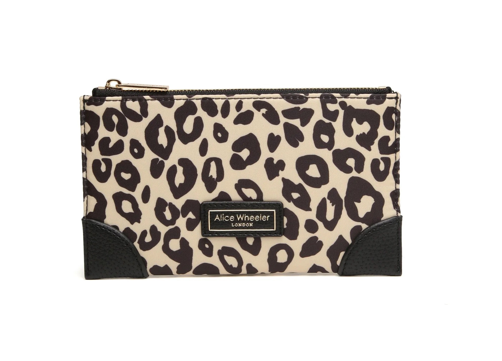 Alice Wheeler- Leopard Print - Brompton Large Slimline Zip Purse