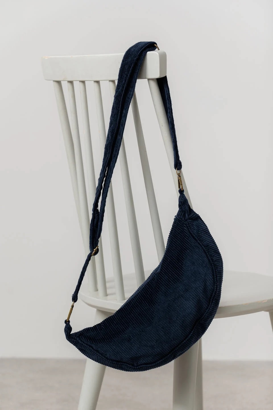 Lily &amp; Me - Jumbo Cord Sling Bag - Navy