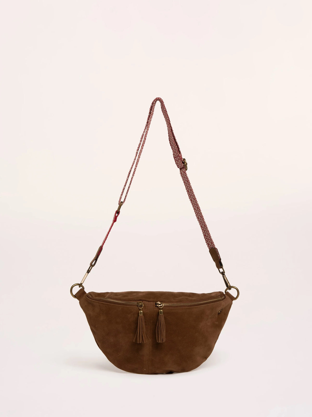 Brakeburn - Florence - Faux Suede Medium Sling/Crossbody Bag - Tan Brown