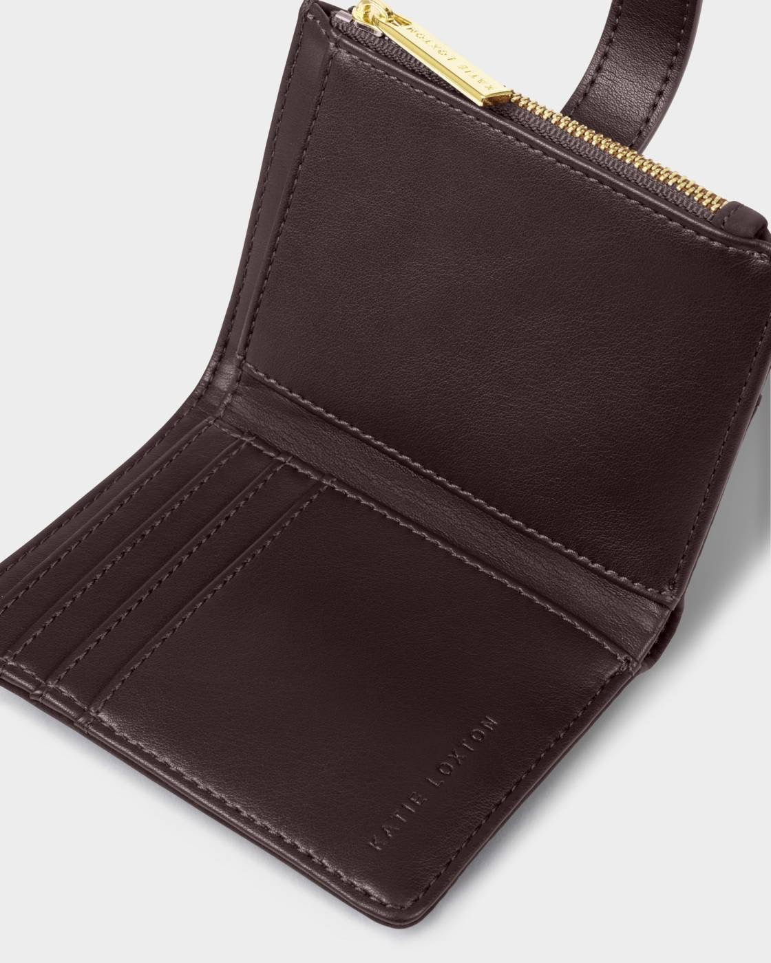 Katie Loxton - Orin - Twist Lock Compact Purse - Chocolate Leopard
