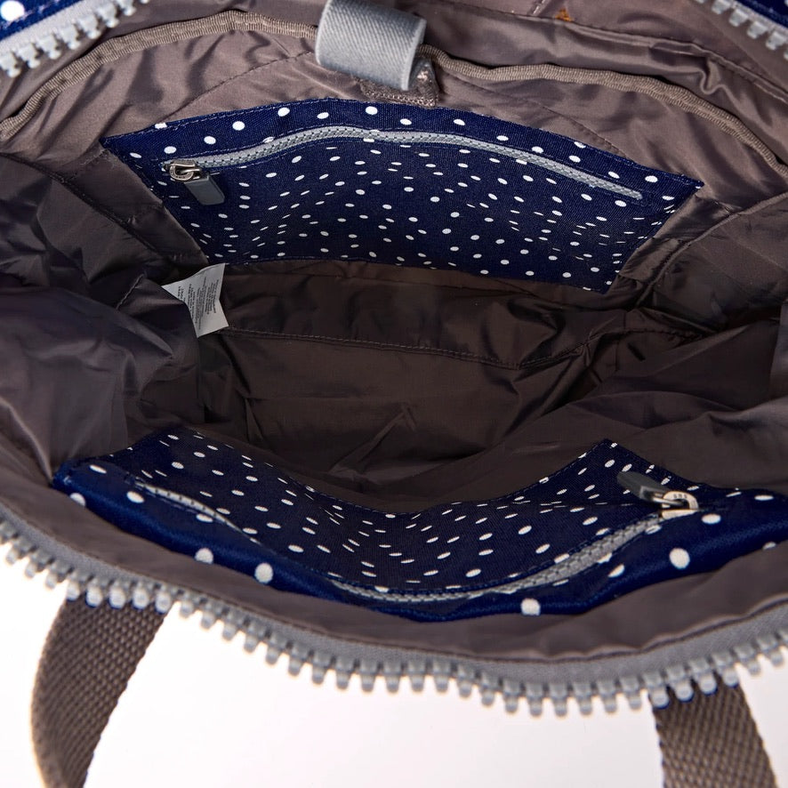 Roka Canfield Recycled CANVAS - Medium Backpack - Navy Polka Dot (Limited Edition)