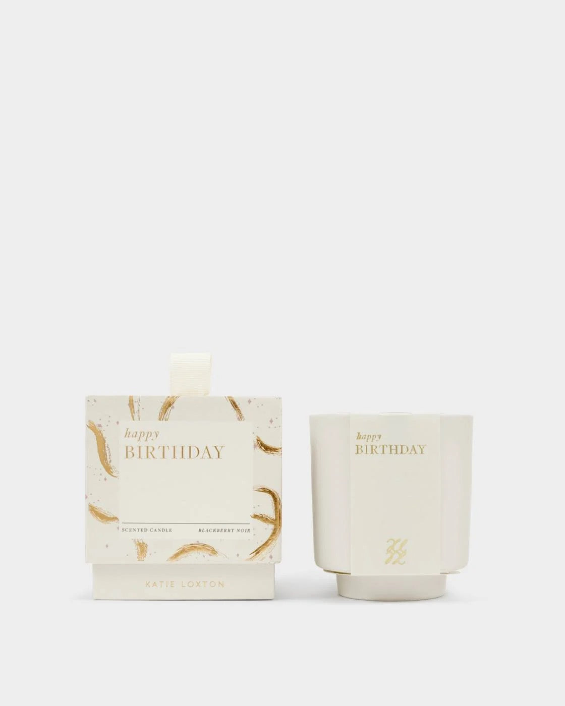 Katie Loxton - Happy Birthday - Sentiment Soy Wax Candle - Blackberry Noir