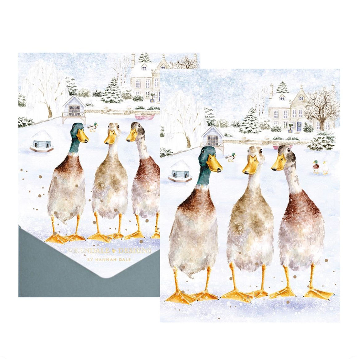 'Christmas on the Pond' Christmas Card Pack - Wrendale Designs