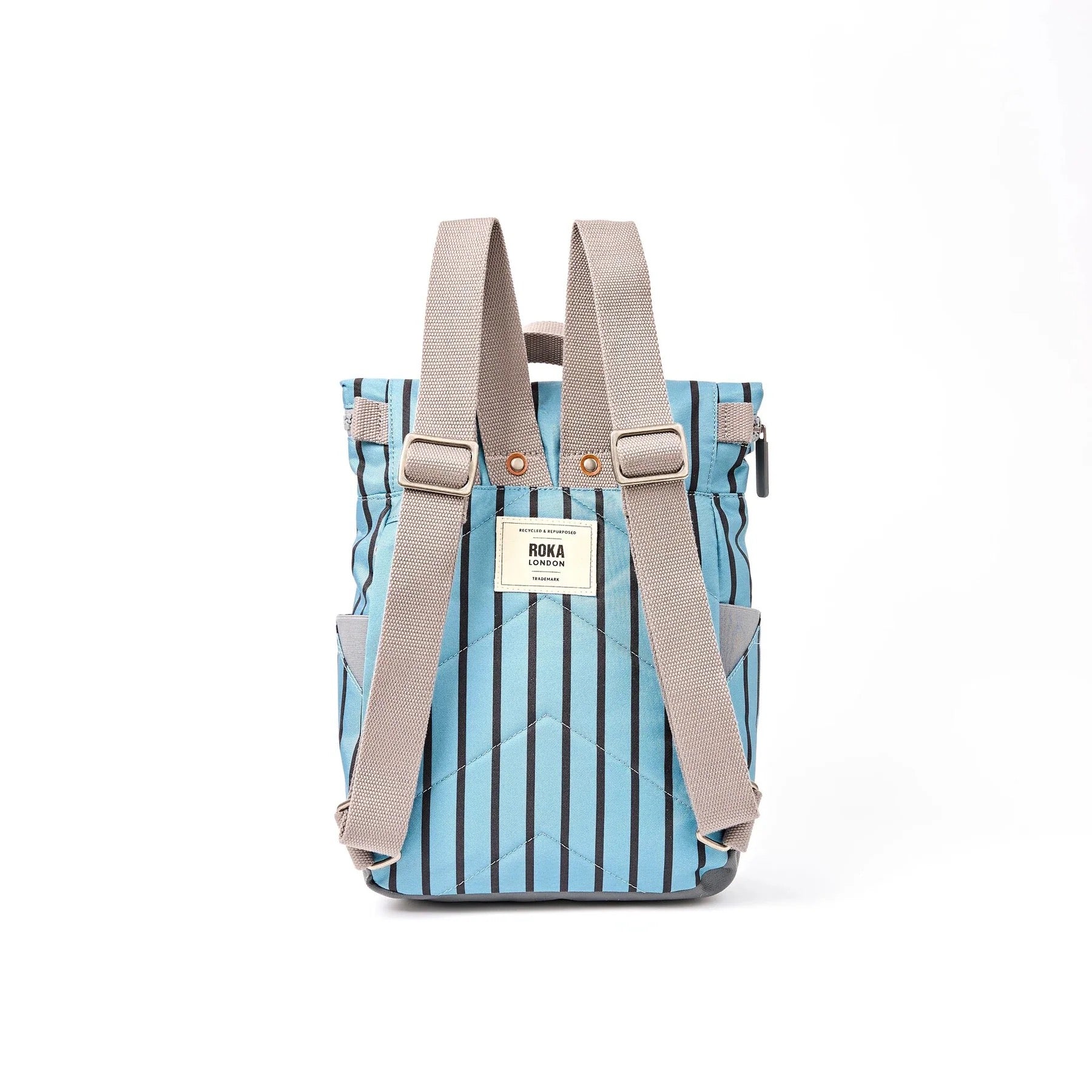 Roka Canfield B Backpack-Recycled Canvas - SMALL - Blue Stripe [ LIMITED EDITION ]