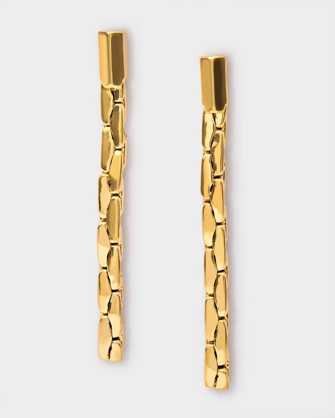 Katie Loxton Waterproof Jewellery - Harlequin - Gold Chain Drop Stud Earrings