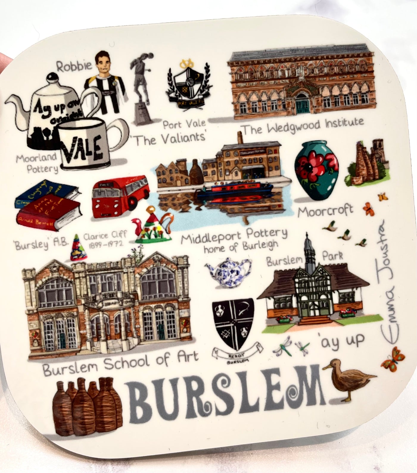 Emma Joustra Six Towns Series - BURSLEM Coaster