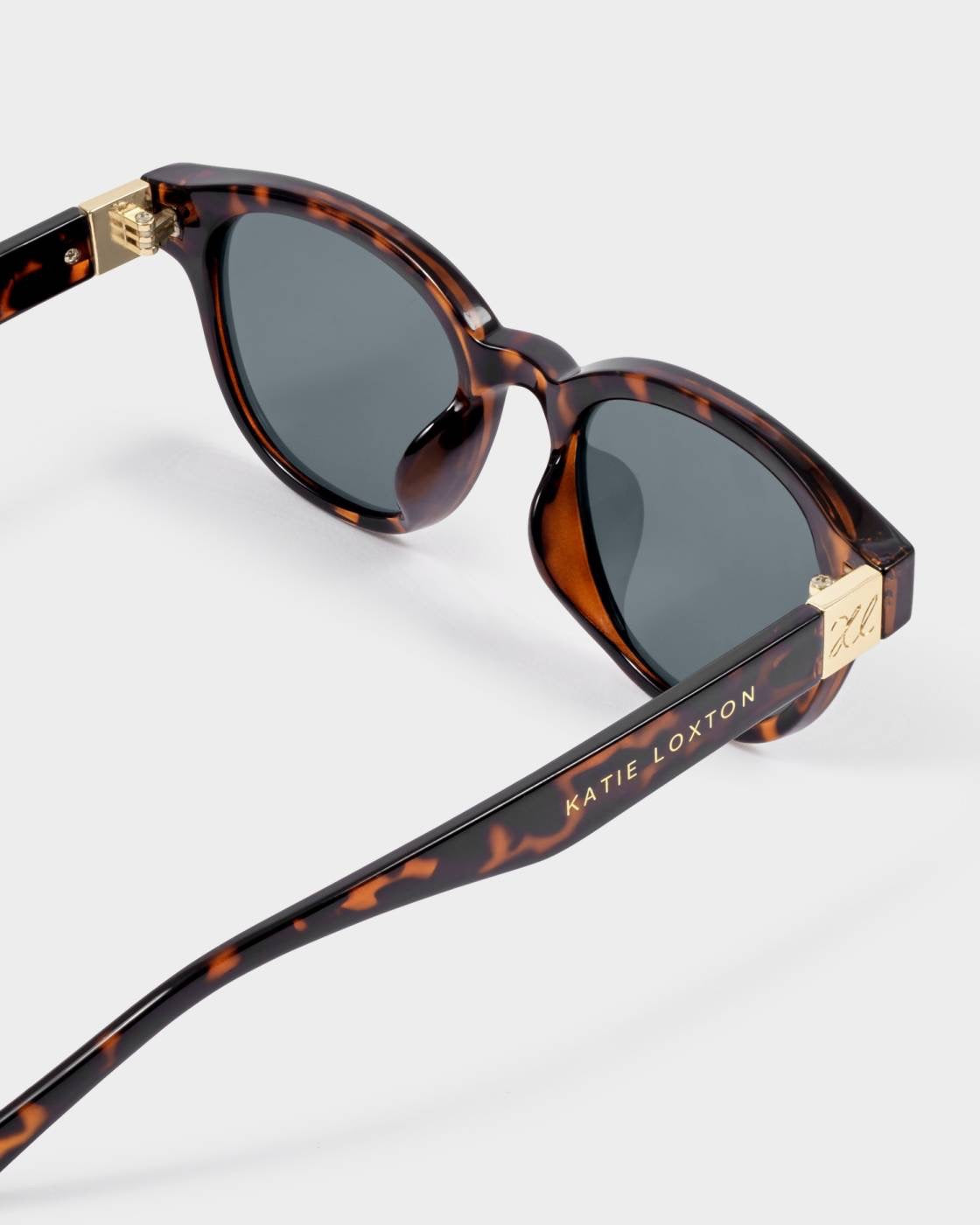 Katie Loxton - Bologna Round Square Sunglasses - Dark Tortoiseshell