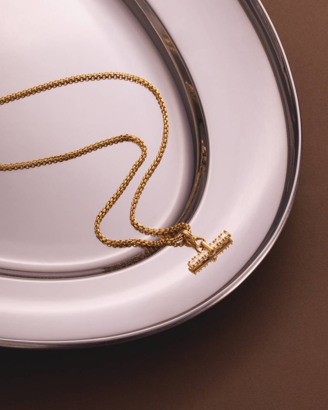 Katie Loxton Waterproof Jewellery - Lustre T-Bar - Gold Heart Necklace