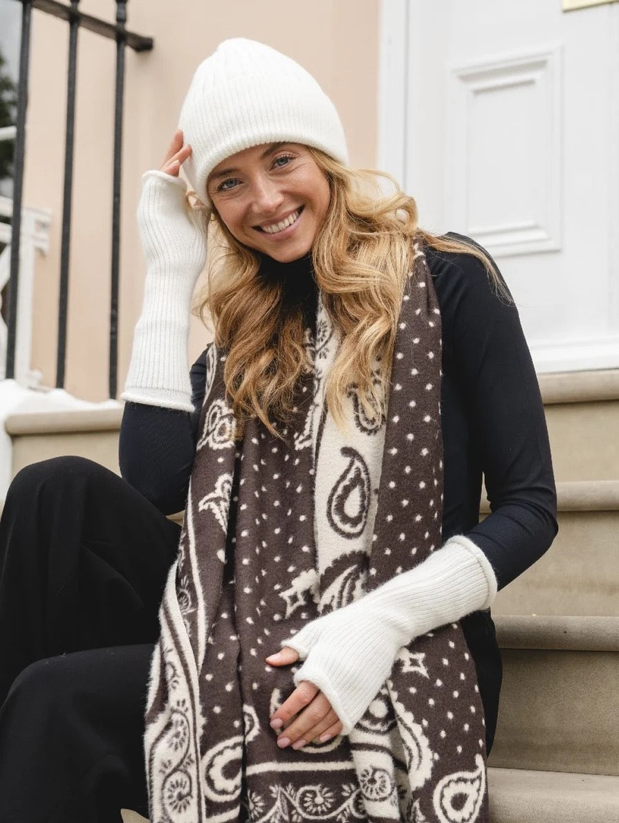 Park Lane - Winter White - Ribbed Knitted Beanie Hat