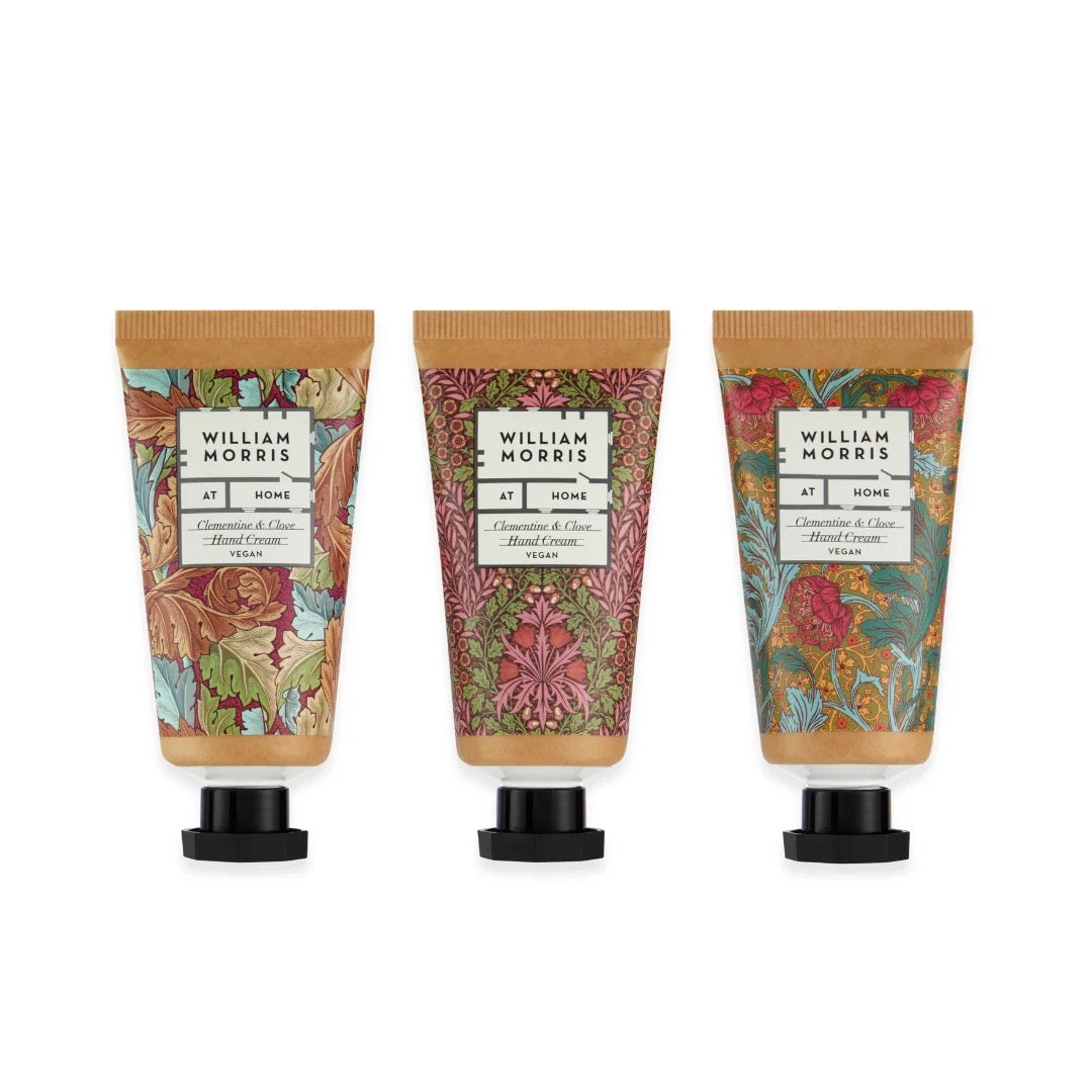 William Morris at Home - Oak &amp; Willow Boxed Hand Cream Trio Gift Set -Clementine &amp; Clove -3 x 30ml