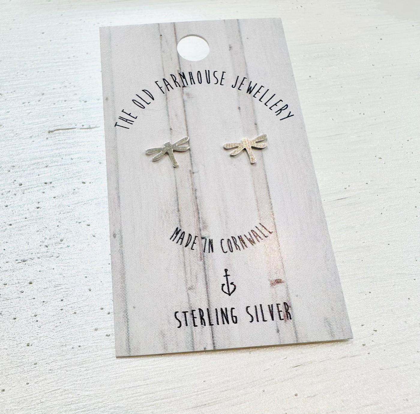 Dragonfly - Sterling Silver Mini Stud Earrings - The Old Farmhouse Jewellery