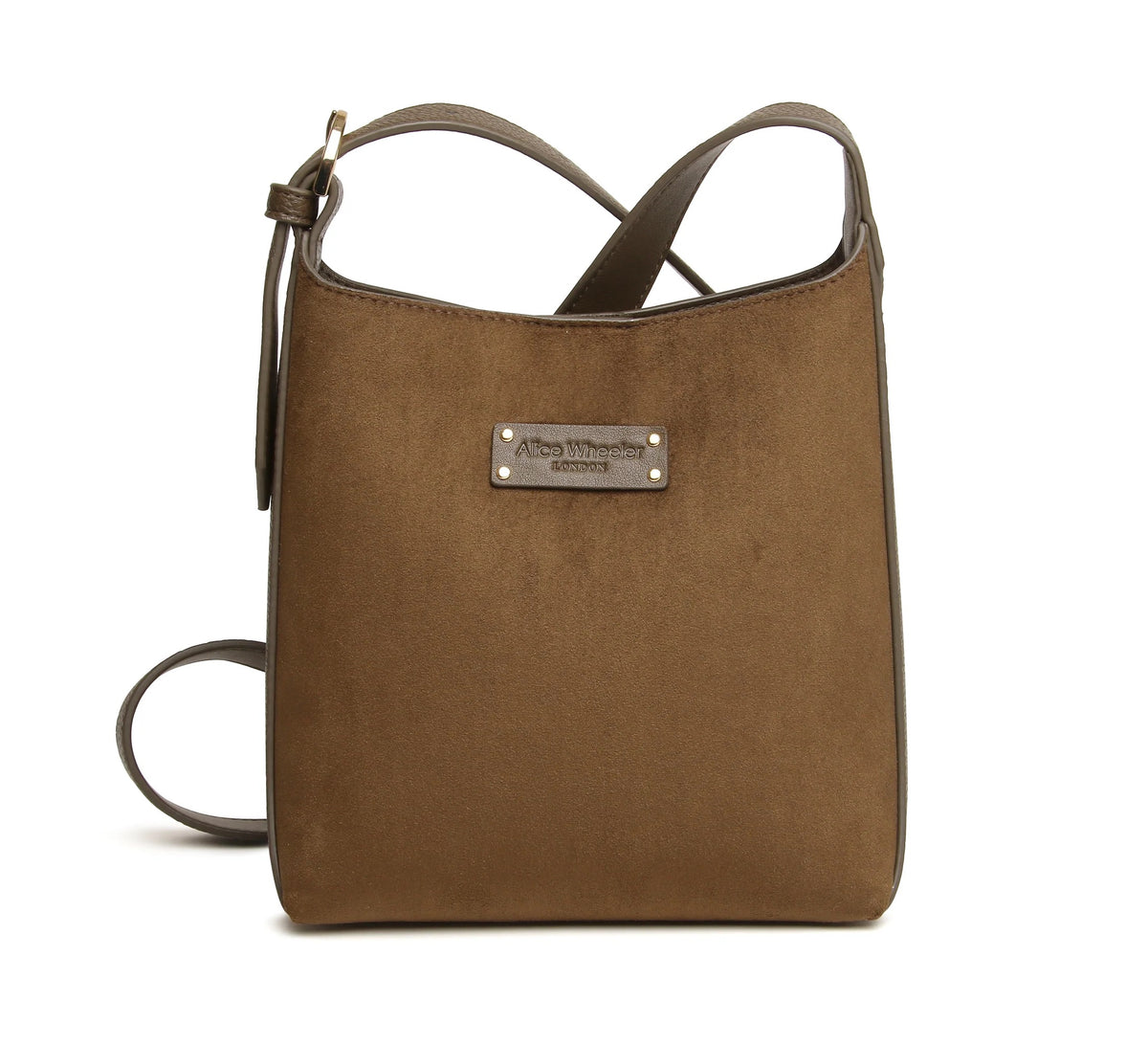 Alice Wheeler - Suede Kensington - Mini Hobo Crossbody Bag - Olive Green