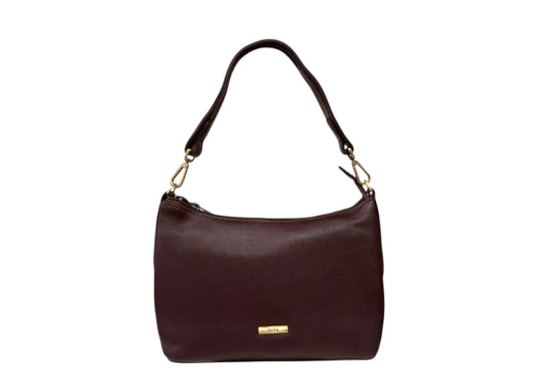 Nova Leathers - Medium Scoop Leather Handbag - Hot Chocolate (8134)