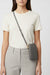 David Jones - (CM6814A) Double Zip Faux Leather Phone Crossbody Bag - Storm Grey